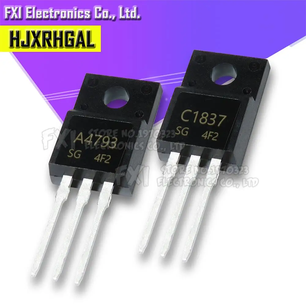 10PCS 2SA1837 2SC4793 2SA1930 2SC5171 2SA2210 2SC6082 2SA2222 2SC6144 TO220F C4793 A1837 A1930 C5171 A2210 C6082 A2222 IBUW