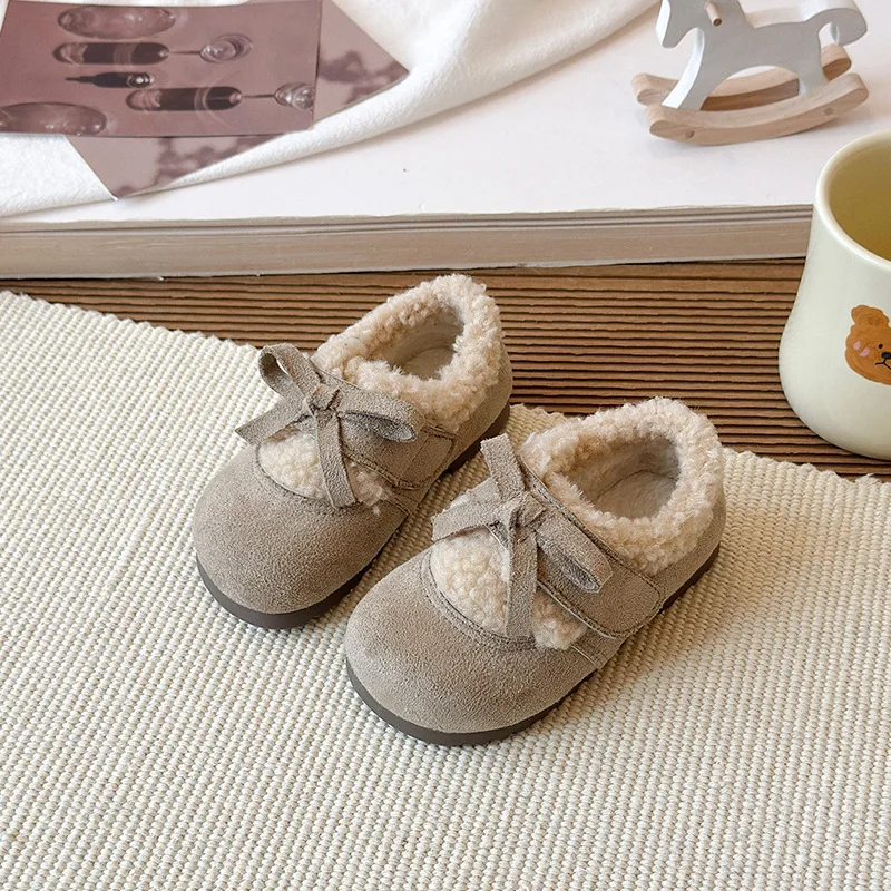 أحذية زميل الدراسة الخريف الشتاء الفتيات الدافئة شاملة سميكة سوليد رقيق أحذية قطنية الفتيات لينة سوليد عارضة الأحذية #2