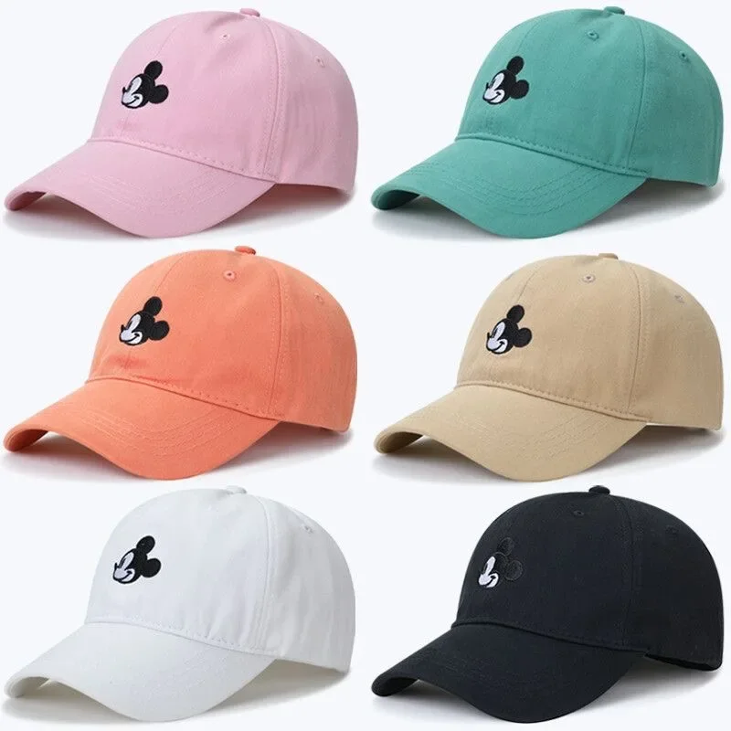 New Unisex Cap Mickey Cartoon Cotton Baseball Cap For Men Women Adjustable StreetWear Dad Hats