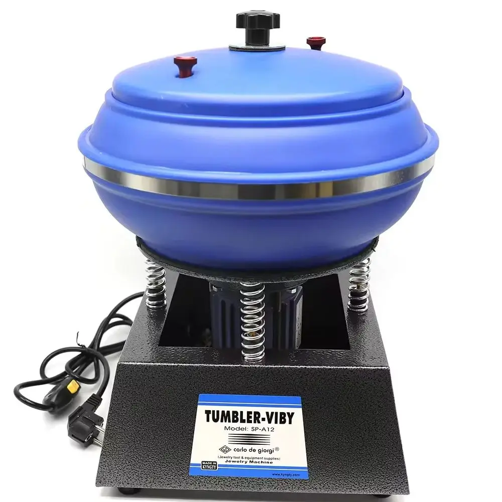 

12 Inch Heavy Duty Vibratory Tumbler Polishing Machine Professional Jewelry Metal Stone Precious Metal Polisher For Rings Chains