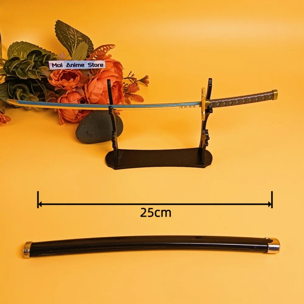 10in Muichirou Katana Ainme Kimetsu No Yaiba véritable Katana japonais petit sabre de samouraï Original en métal démon Slayer épée jouet cadeau