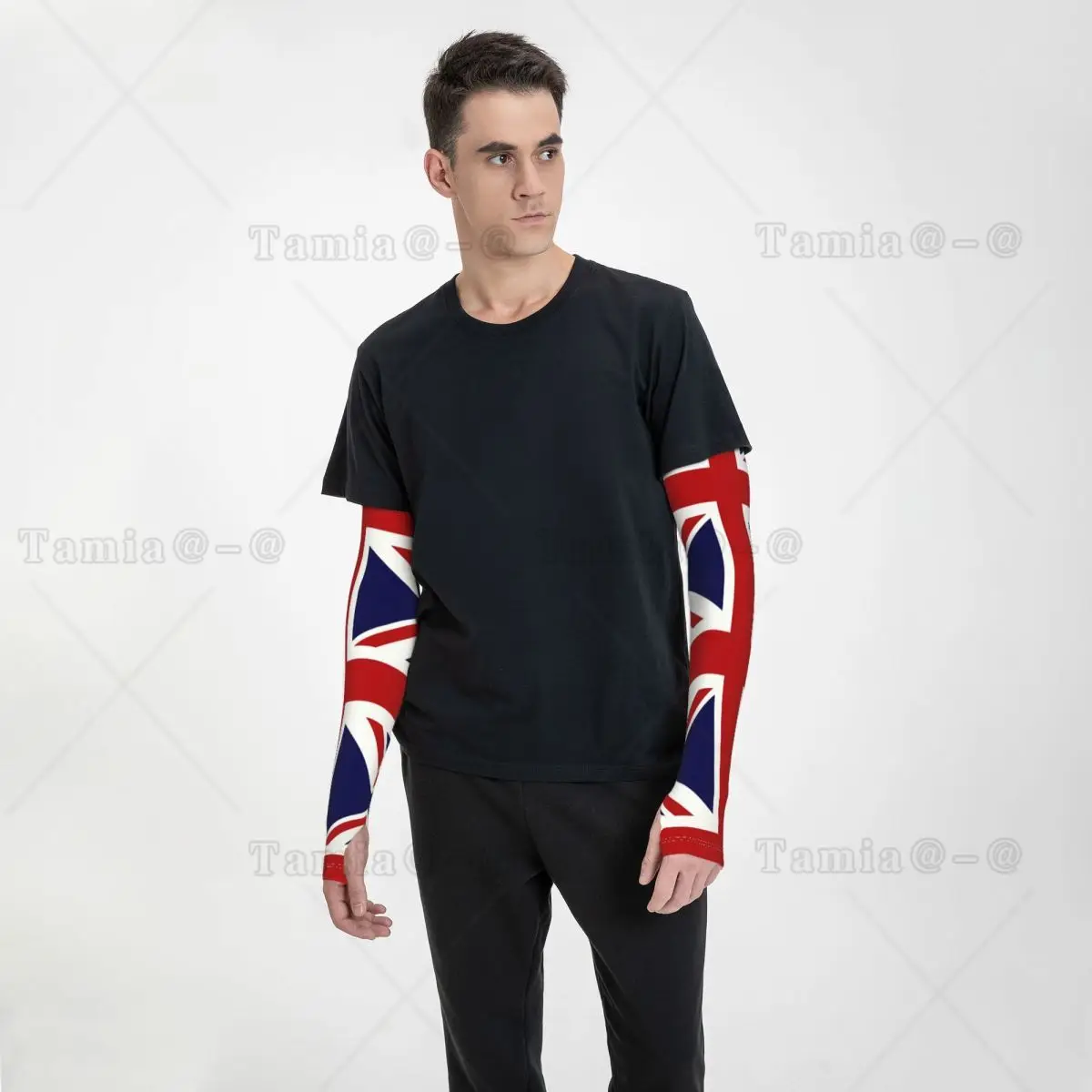 Custom Union Jack Flag Of The UK Sun UV Protection Arm Sleeves Men Women Athletic Sports Tattoo Cover Up for Fishing