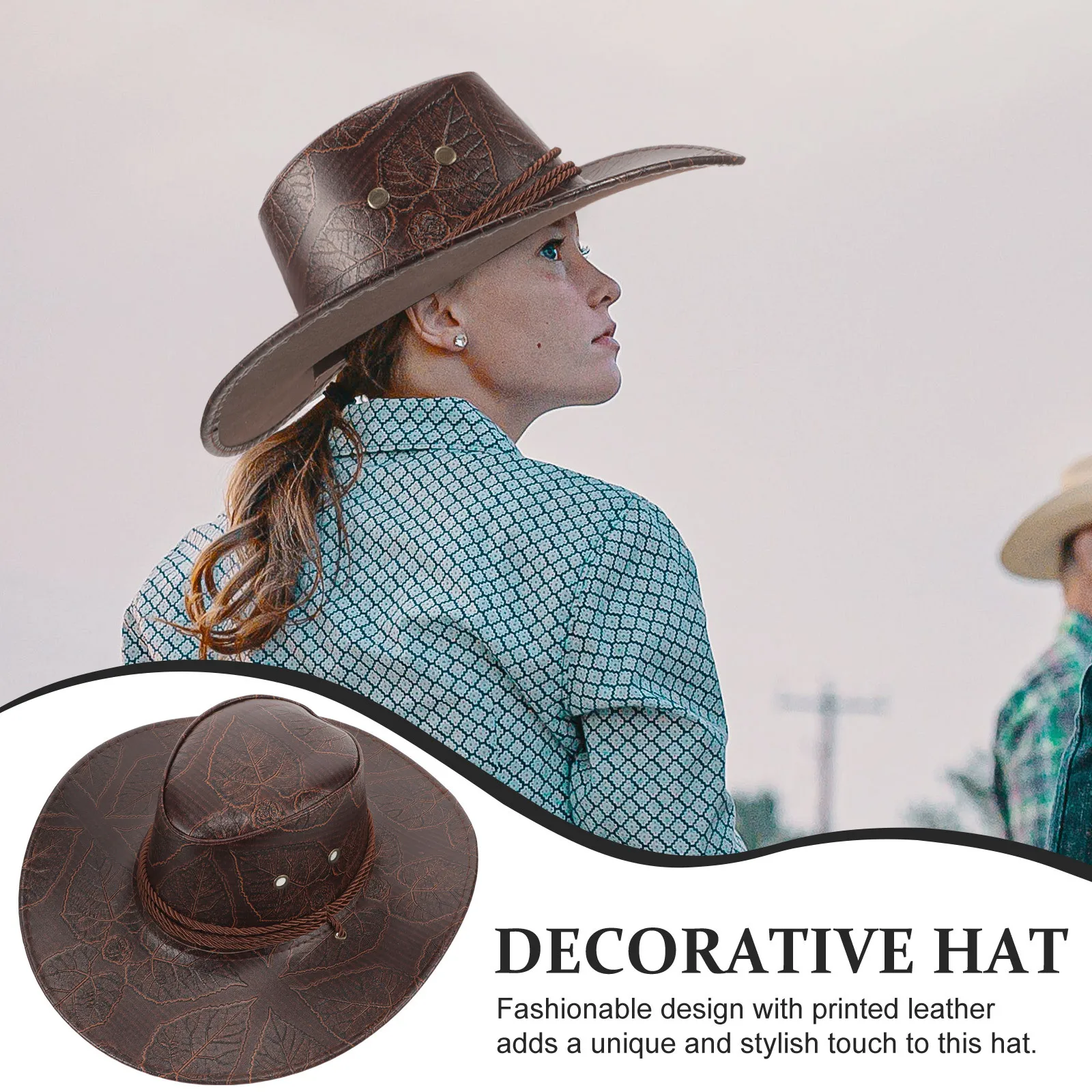 

Hat Unisex Lightweight Western Style Outdoor Party Cosplay Accessory For Women Men Hat For Women Cowgirl Hats