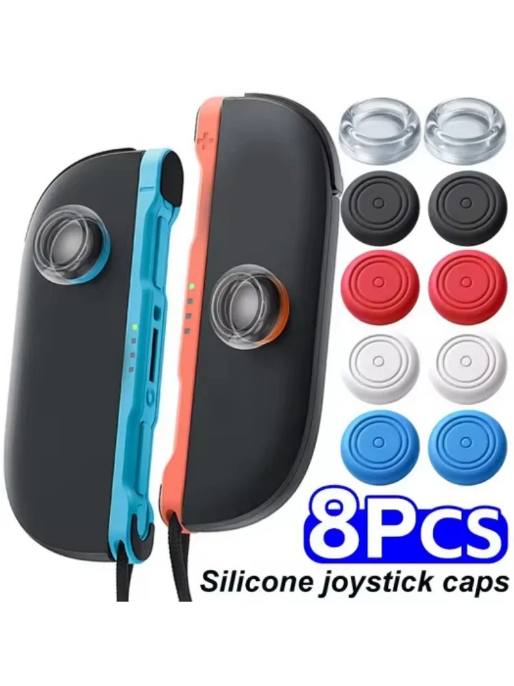 Capuchons de Joystick incurvés 3D en Silicone souple, 2 pièces, couvercle de poignée pour Switch 2, contrôleur de manette de jeu, protecteurs de Joystick antidérapants