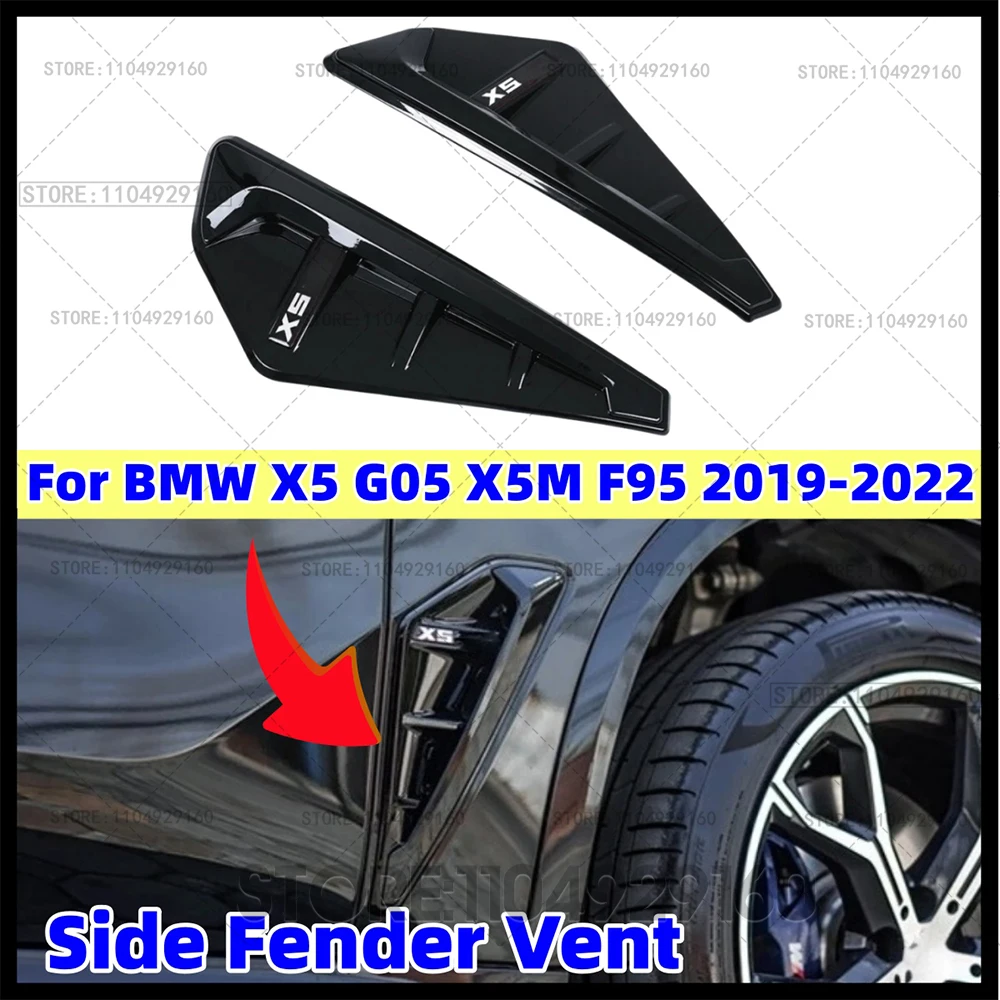 

2Pcs For BMW X5 G05 X5M F95 2019-2022 Car Modified Side Spoiler Wind Knife Side Fender Vent Decoration Stickers Car-Styling