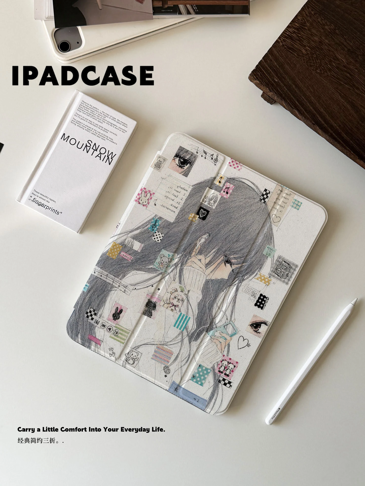 Collage Sticker Style Anime Girl Y2K Tablet Case For iPad Pro 11 12.9 13 A16 M2 M4 M3 M5 5/6/7/8/9/10/11th Mini Air 3 4 5 Cover