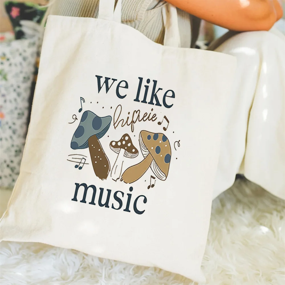 

Versatile Black/White Canvas Tote Featuring Garden Produce Print, Large Capacity Handbag, Grocery Bag, Cute Gift Bag