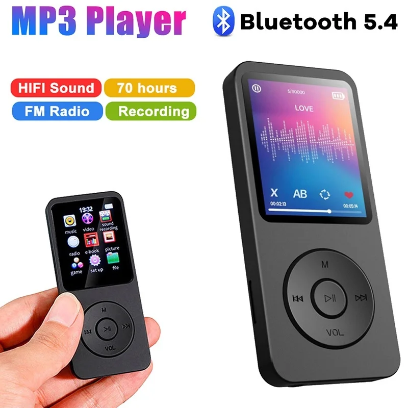 

Портативный MP3-плеер, USB-зарядка, цифровой дисплей, экран, карманный медиа-плеер без потерь, Walkmen, спорт, бег, ходьба, воспроизведение музыки