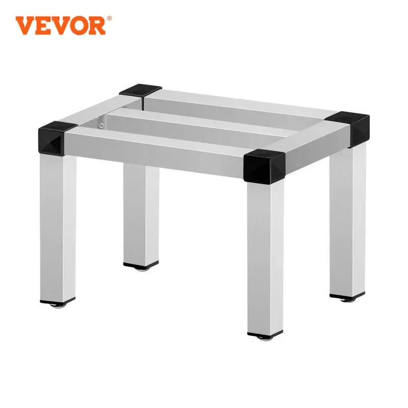 VEVOR 1000-1500lbs Aluminum Alloy Dunnage Rack Commercial Floor Food Shelf w/ Adjustable Legs for Catering Industry Supermarkets