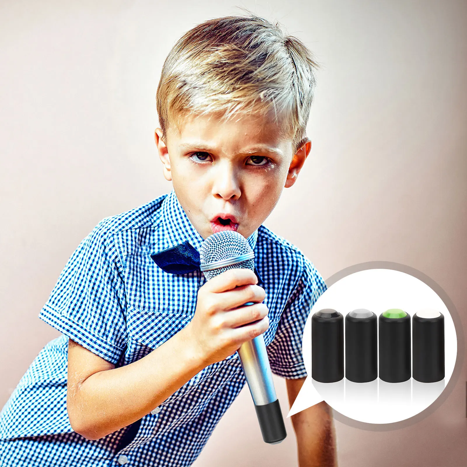 4 قطعة ميكروفون لاسلكي يغطي البلاستيك ميكروفون المسمار على قبعات استبدال لملحقات ميكروفون Pgx24 Slx24 Pg58 #1