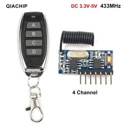 Trasmettitore telecomando RF 433 Mhz modulo interruttore ricevitore relè RF 433 mhz interruttore Wireless interruttore di controllo uscita 4 canali Set fai da te