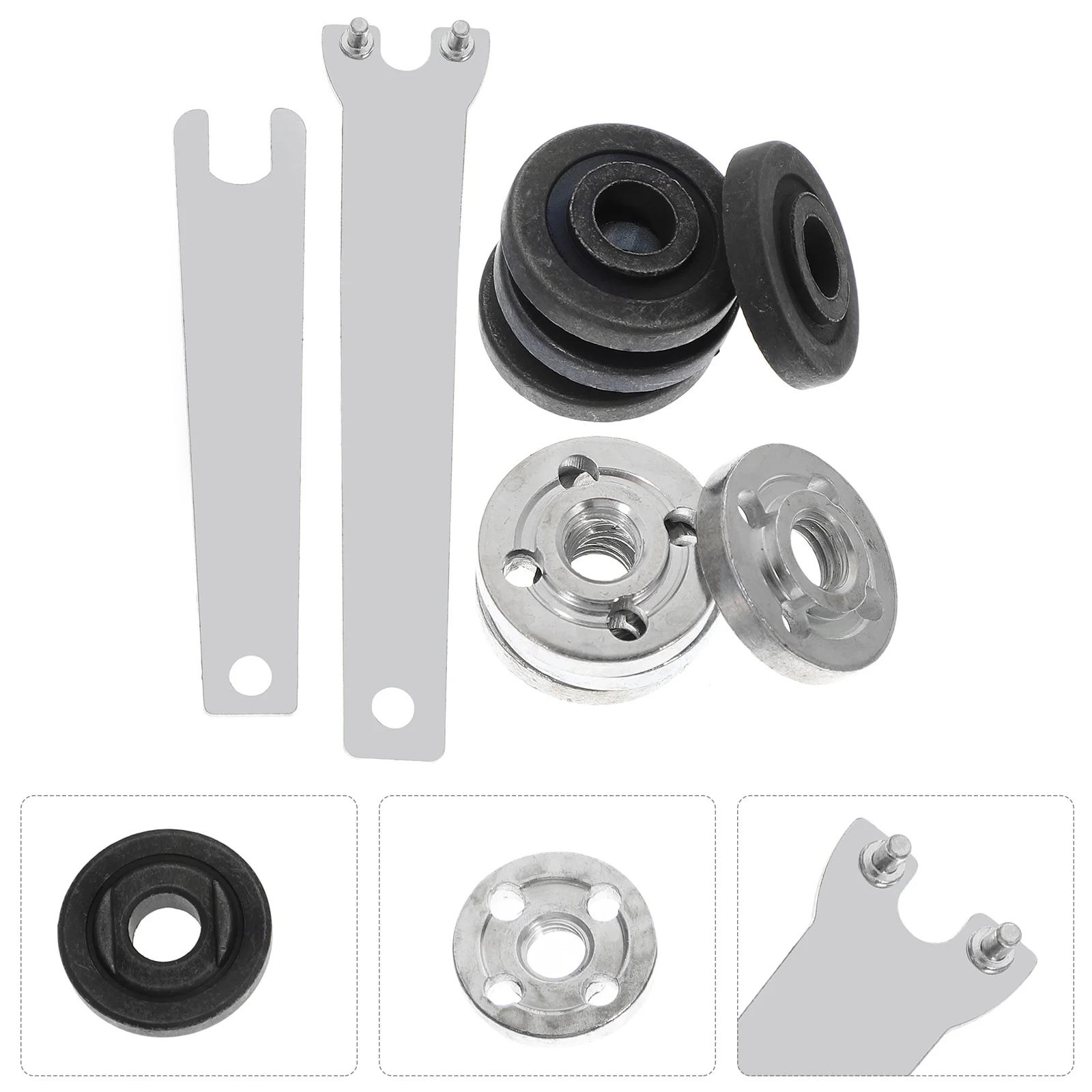 

1Set Angle Wrench Set Carbon Steel Grinder Adjustable Locknut Flange Nut Disassembly Repair Polishing Accessories