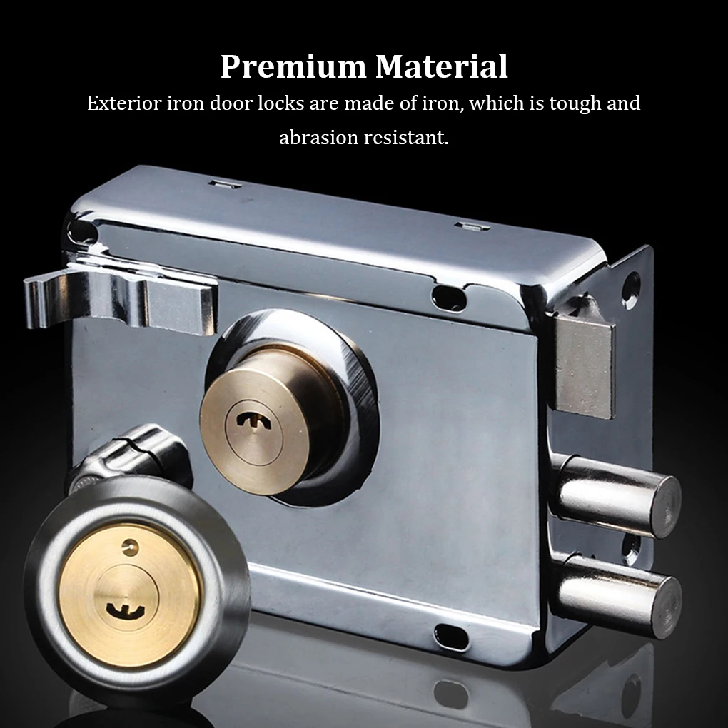 Stainless Steel Anti-theft Door Lock Exterior Iron Door Locks Security Anti-Theft Strong Deadbolt Multiple Insurance Lock