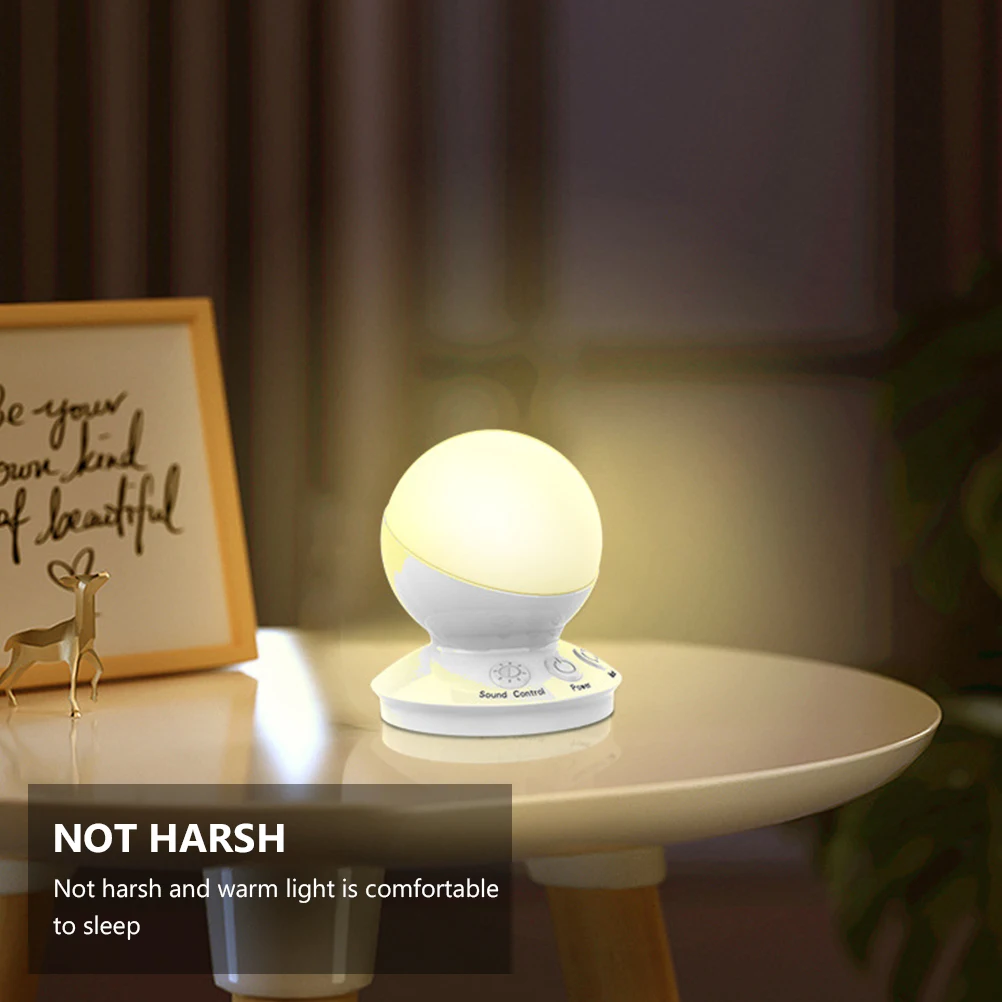 

1 pc Rgb Ball Shape Led Night Light Voice Controlled Touch Table Lamp For Bedroom Light Decor 3 Color Modes