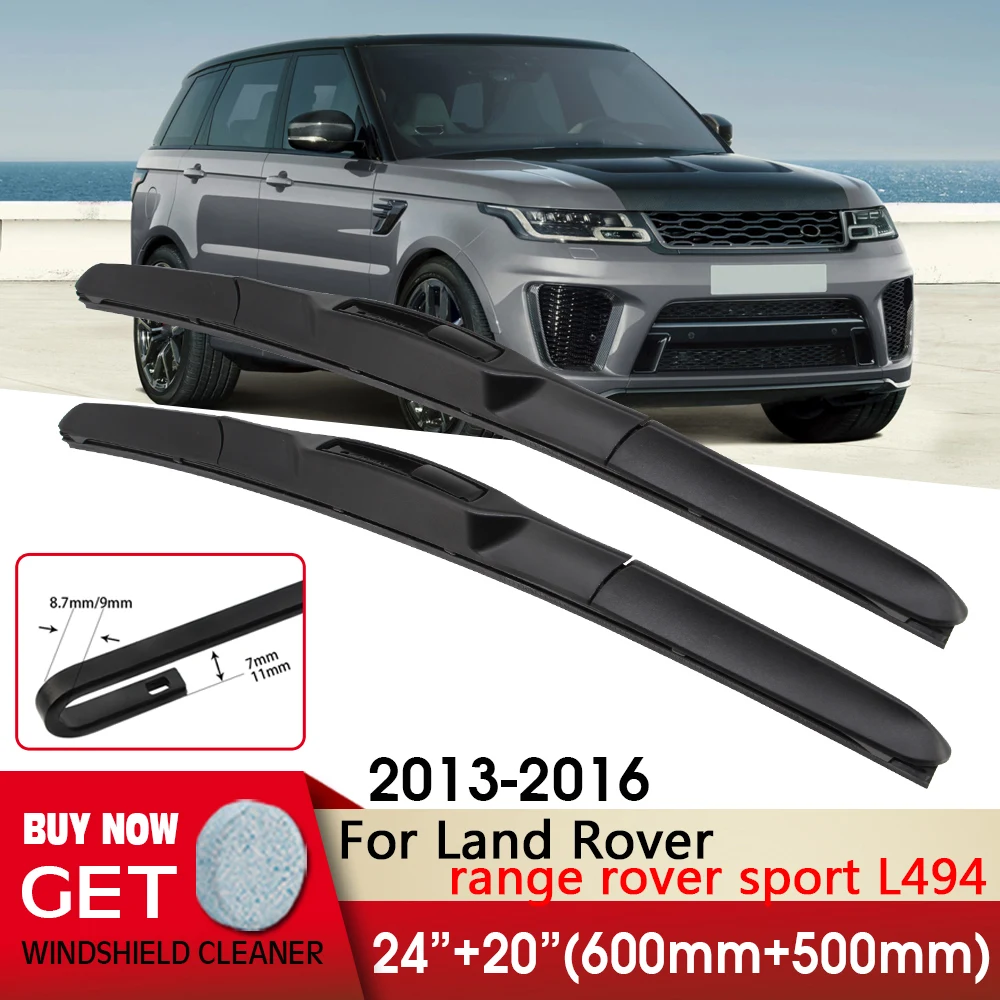 

Car Wiper Front Blades 24"+20" For Land Rover range rover sport L494 2013-2016 Fit U Hook Arm Windshield Windscreen Front Window