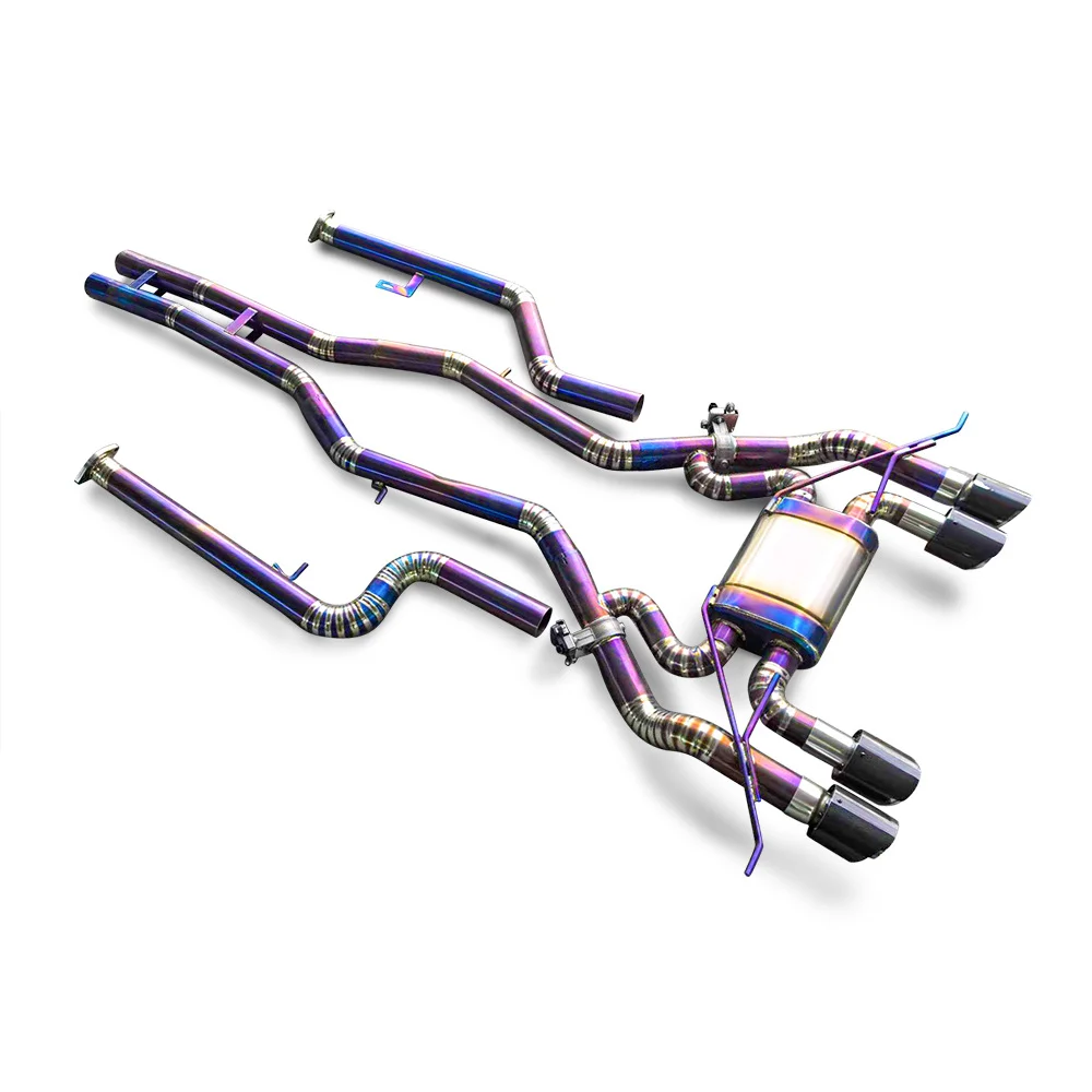 Sport-Style Resonators Electronic Valve Titanium Cat-Back Exhaust System Compatible with M3/M4 G80/G82/G8X 3.0T