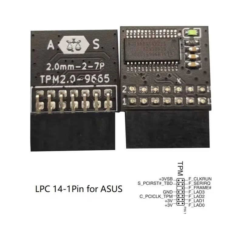 Module de sécurité Hot-TPM 2.0 - Interface LPC, carte de cryptage à distance, protection des données améliorée