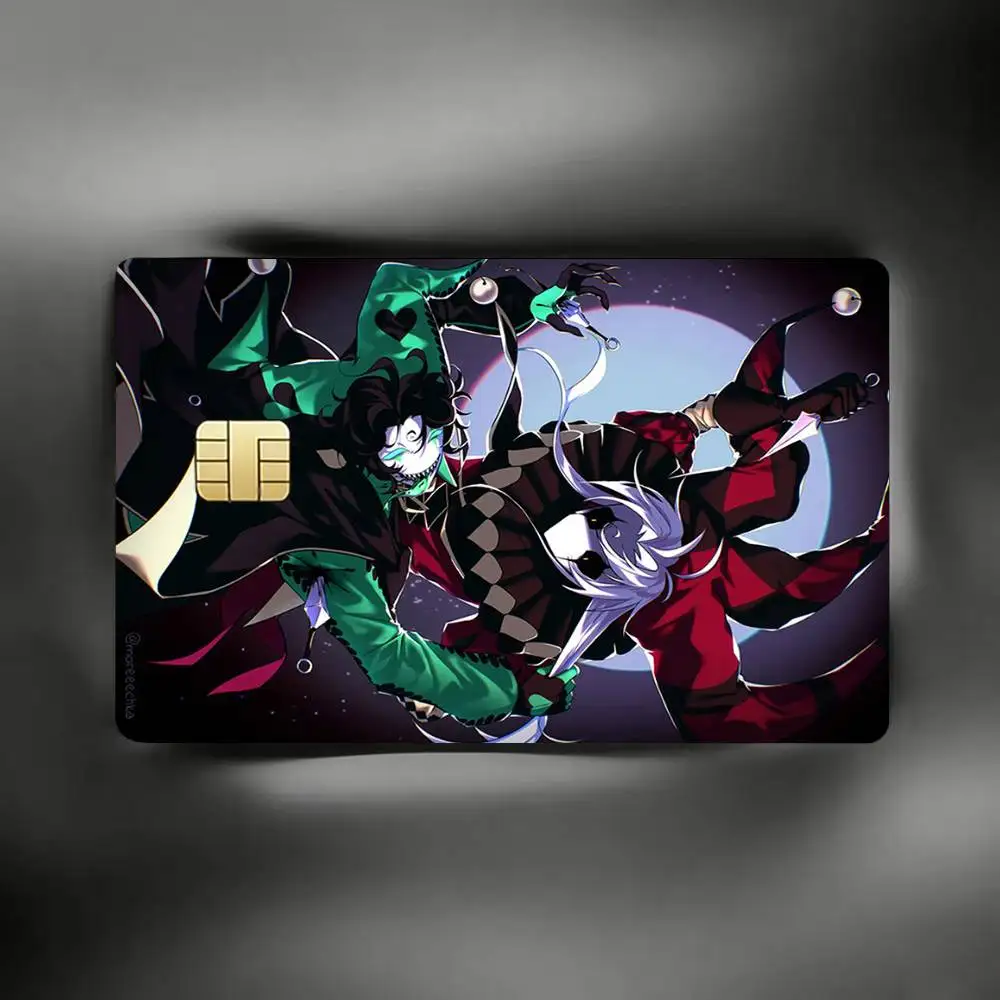 P-Pierrot and H-Harlequin Credit Card Skin Stickers For VISA Bank Bus Metro Access Card Protective Film Cover Sticker