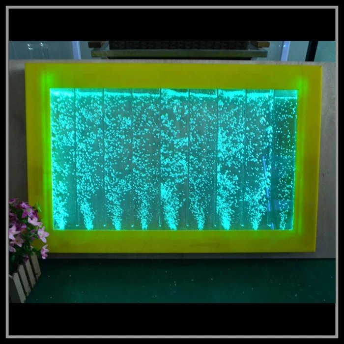 Customization.High Quality Luminous Acrylic Led Water Panel Waterfall hang Led Water Bubble Wall