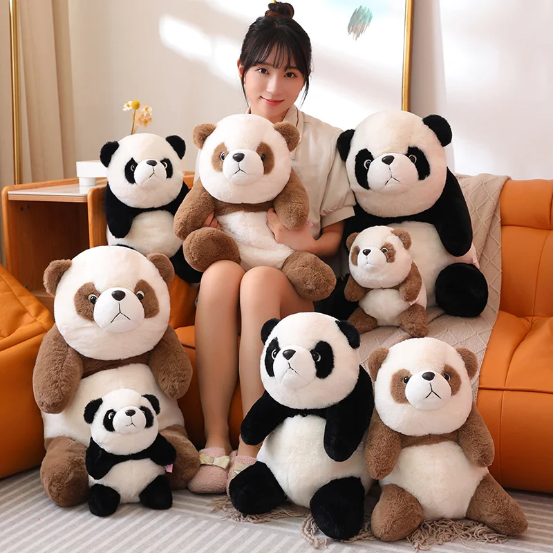 Simulation Cute Rare QiZai Panda Plush Toy Kawaii Stuffed Animals Fatty Panda Plushies Doll Anime Soft Kids Toys for Girls Gifts