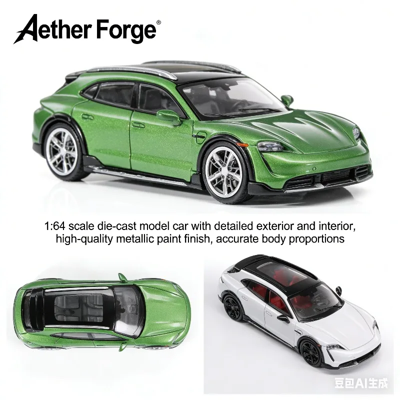 

Aether Forge 1:64 Taycan CT Hunting Gear Alloy Car Model Adult Collection Ornament