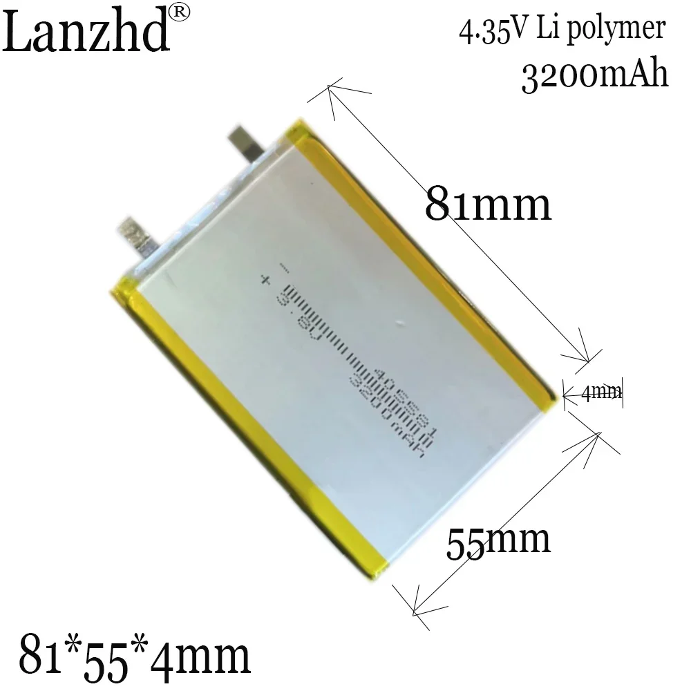 

1-12pcs 3.7V 3200mAh 405581 Lithium Polymer Li-Po li ion Rechargeable Battery cells For Mp3 MP4 MP5 GPS mobile bluetooth