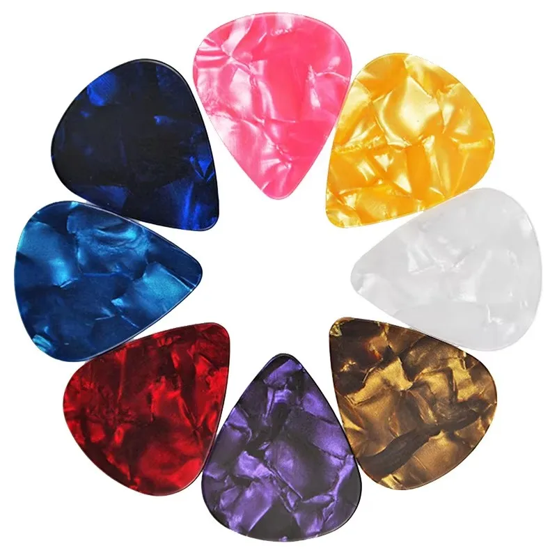 Gitarre Picks Plektrum Mediator Celluloid Elektrische Glatte Gitarre Picks Bass Akustische Farbe Elektrische Gitarre Zubehör TMZ – Detail 4