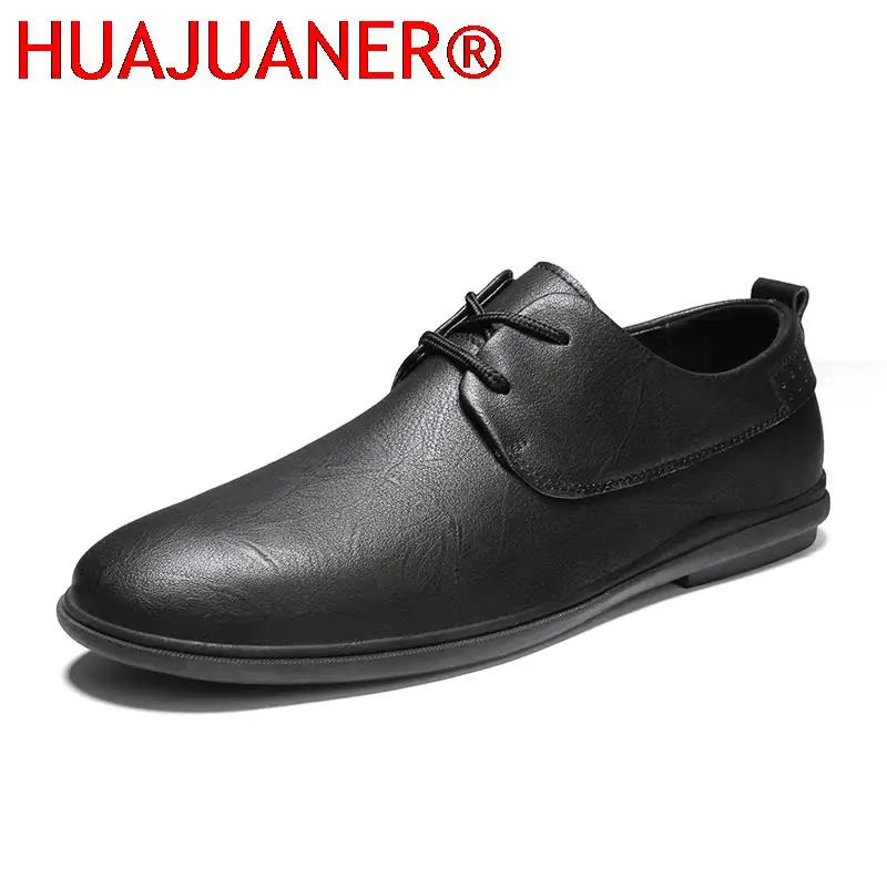 New Mens Dress Shoes Fashion Man Formal Leather Casual Shoes Men Business Oxfords Male Flats Comfortable Lace-up Oxford Footwear