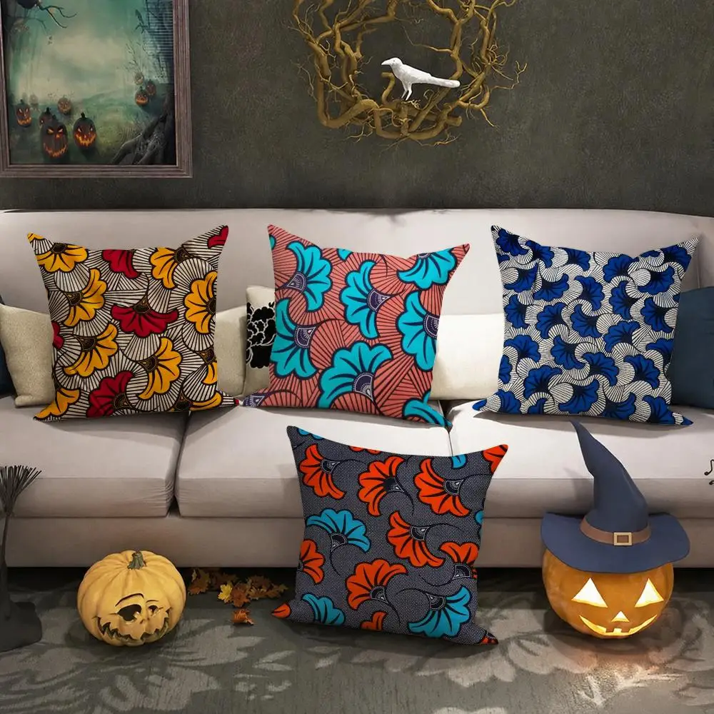African Style Print Cushion Cover Halloween decoration trick or treat cushion cover, ghost, pumpkin head, bat decoration