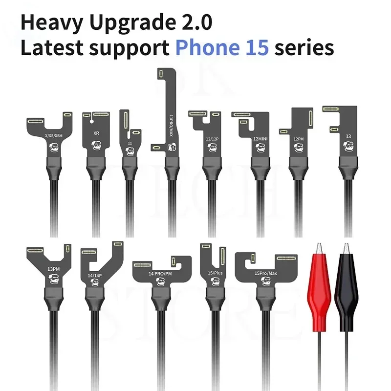 MECHANIC Power Pro Max 2.0 for iPhone X-16PM Power Supply Test Cable One Key Boot Motherboard Activation with 15 FPC Connectors