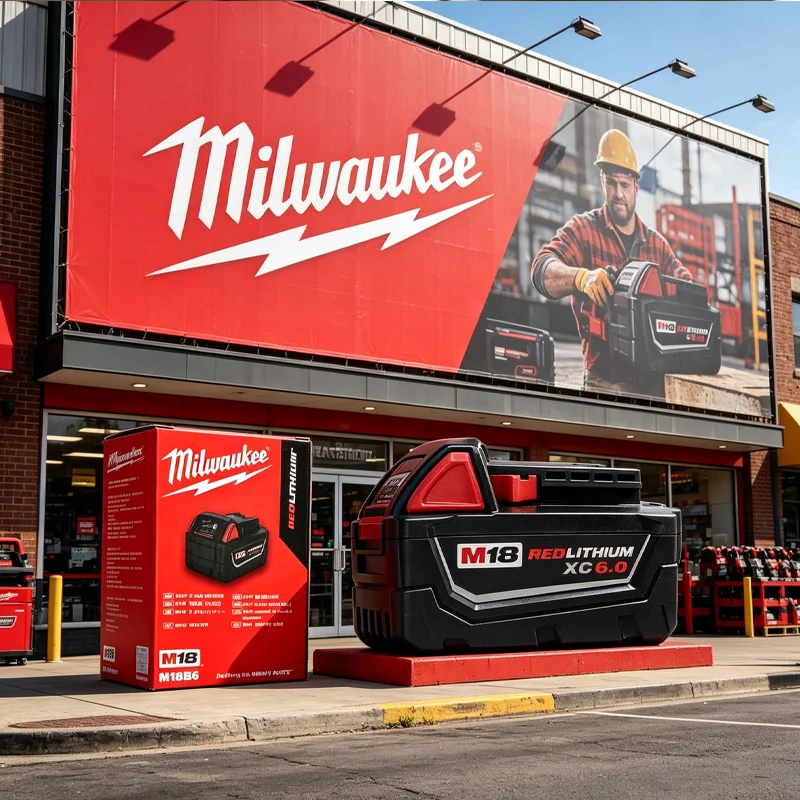 

Аккумулятор 18В 8.0Ач, замена для литиевых батарей Milwaukee M18 XC 48-11-1860, 48-11-1850, 48-11-1840, 48-11-1820, перезаряжаемые аккумуляторы