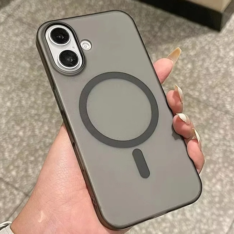 

For Magsafe Matte Case For iPhone 17 Pro Max Case Funda iPhone 15 13 14 12 11 16 Pro Max 17 Air Magnetic Wireless Charging Cover