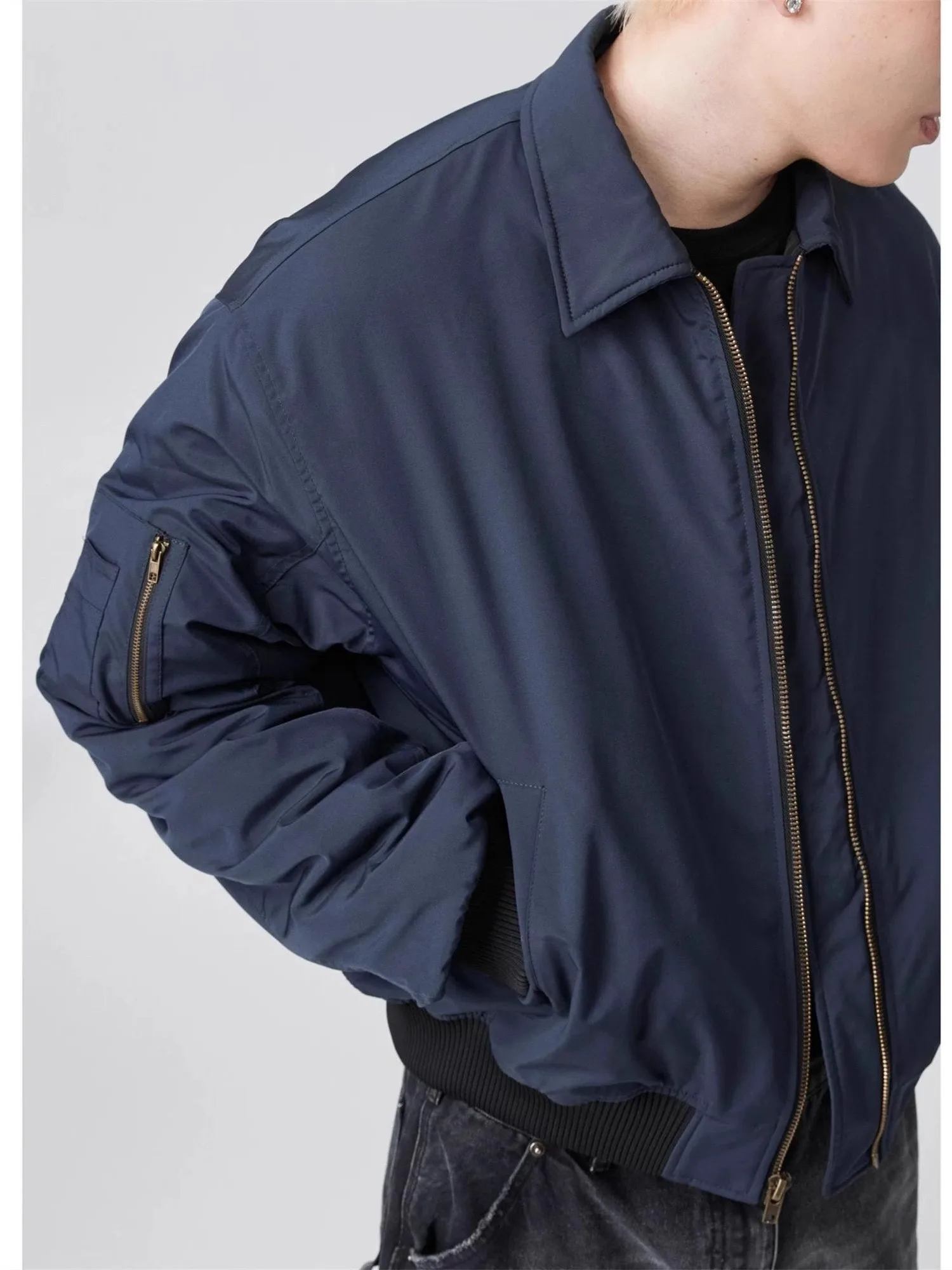 الأمريكية Sle الرجعية طوق MA الطيار Jaet البيسبول orm القطن Jaet الرجال ort Sle الخريف الشتاء الدافئة Thiened #3