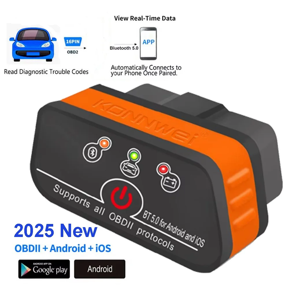 Лучший EML327 Bluetooth 5.0 OBD2 сканер Car Voiture Icar2 V 1.5 Voiture Outil De Diagnostic OBD сканер V1.5 Pic18f2 для всех автомобилей