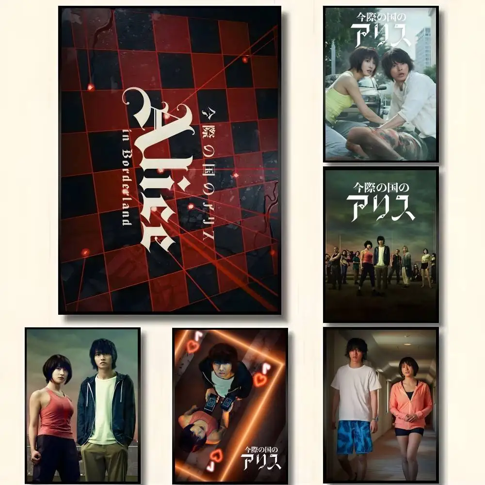 TV A-Alice in Borderland Posters High Quality Self-adhesive Wall Art Decorations Color Prints Sticky