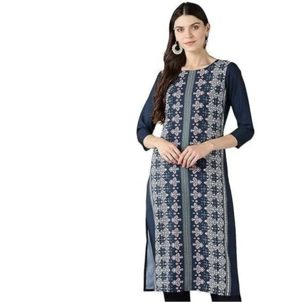 Muslim Dress Kurt Women's Fashionable And Elegant Long Sleeved Straight Tube Casual RSlit Hem Flowers Pattern Noble Skirt 2026