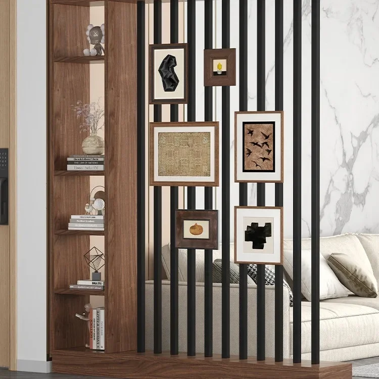 Floor-to-ceiling partition Living room 2026 new home Chinese-style creative partition Entry door decorative screen cabinet