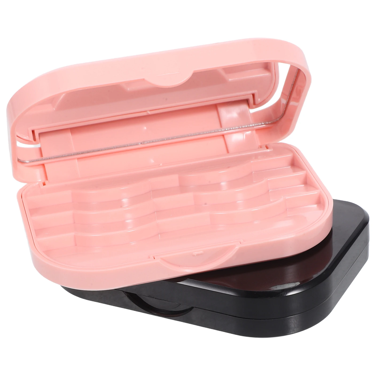

2 Pcs Eyelash Box Fake Eyelashes Organizer Makeup Kit False Storage Container for Travel