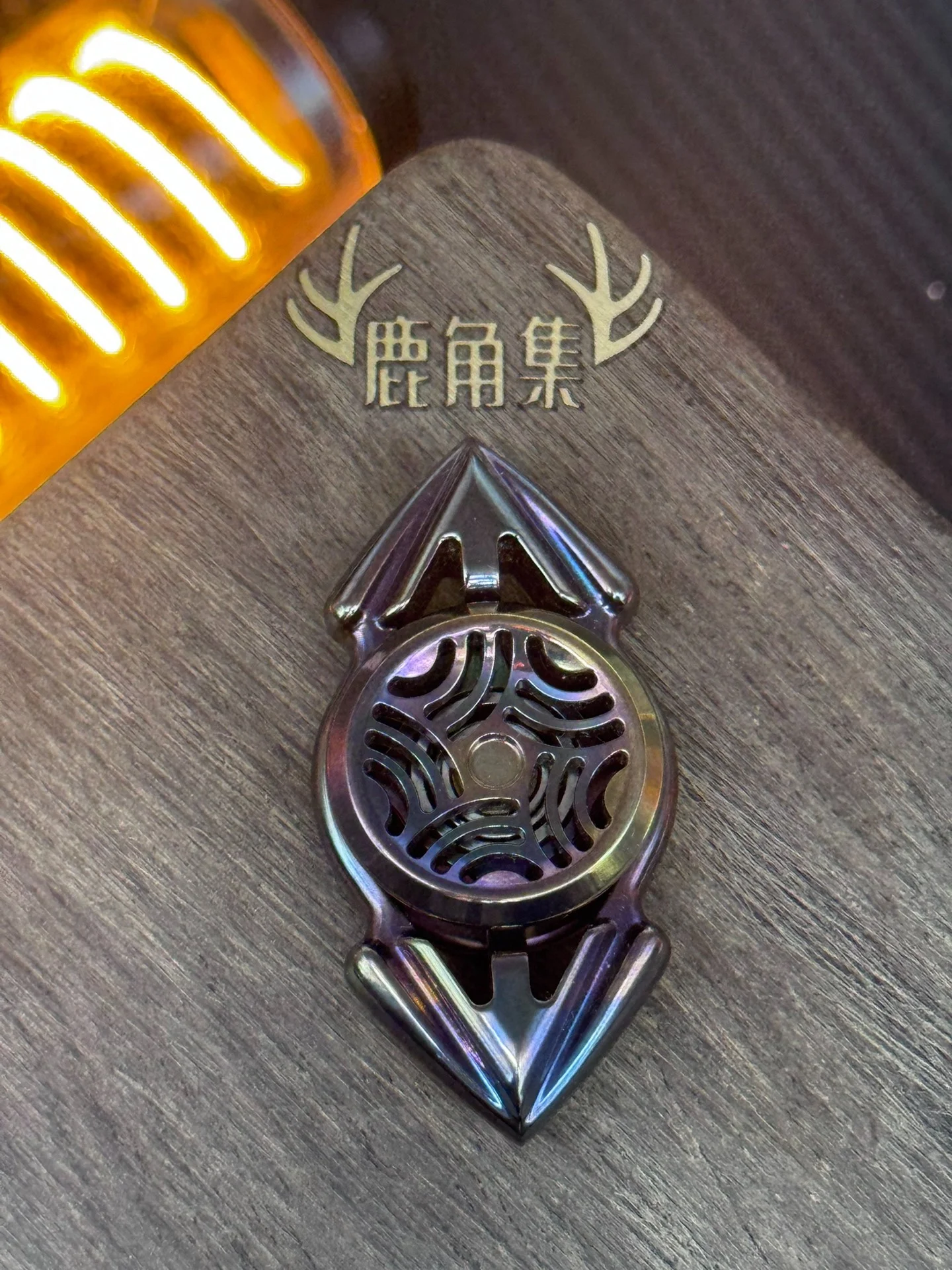 Used EDC Halberd, Zirconium Color Sprocket Fidget Spinner