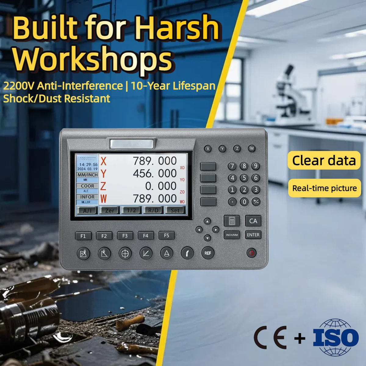 

NEW DRO 2 3 4 Axis Digital Readout Milling Lathe LCD DRO 110V /220V Display Counter Screen Monitor 2 3 4 Axes Indicator