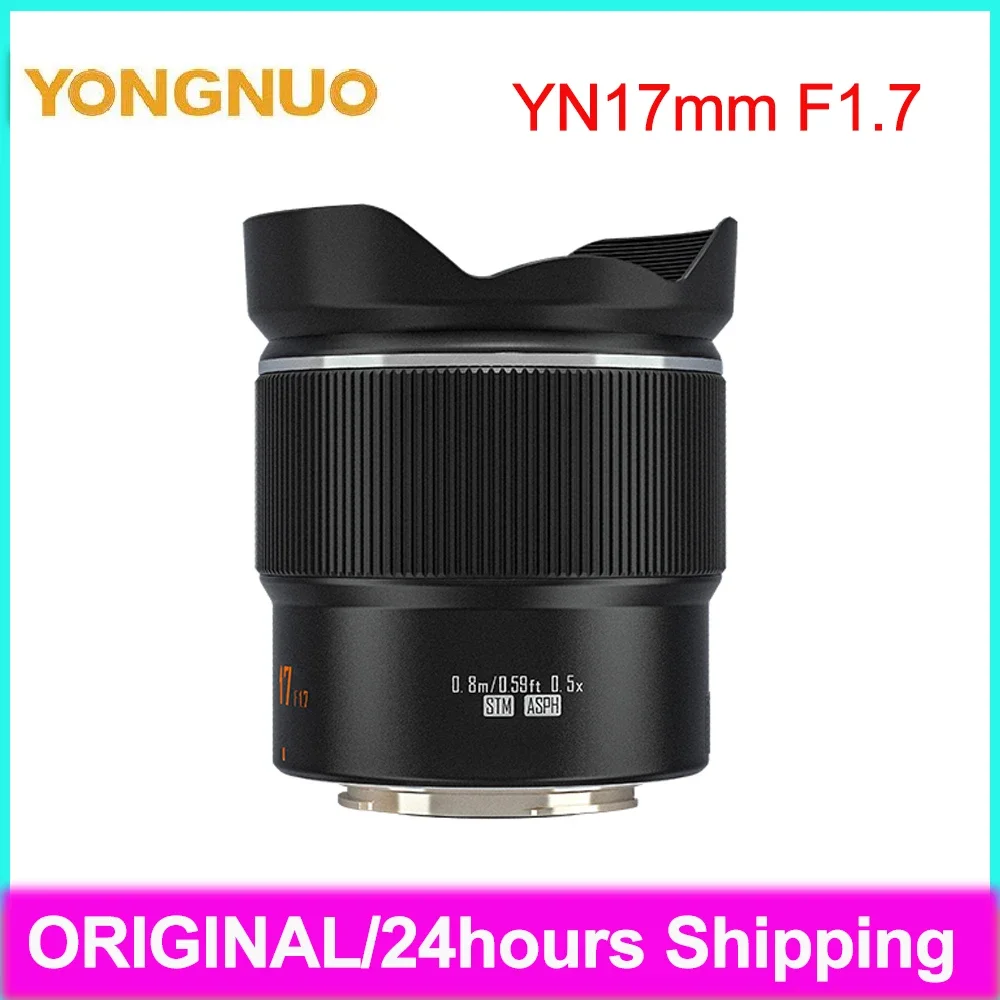 Yongnuo-lente De Camara De Enfoque Automaticolente Gran Angular YN17mm F1.7 Para Olympus Pana Sonic Macro 4/3montaje Para G100