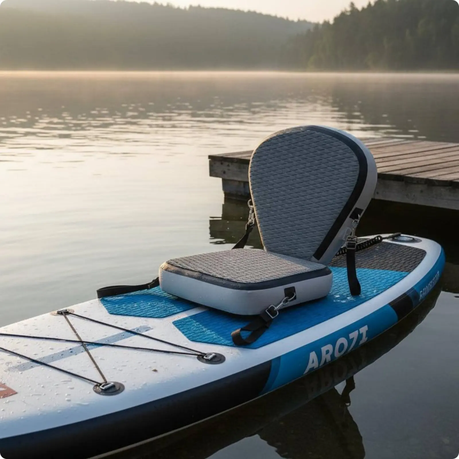 Stand-up Paddleboard Fishing Seat Non-Slip Surface Inflatable Paddleboard Seat Detachable Kayak Backrest Adjustable Straps