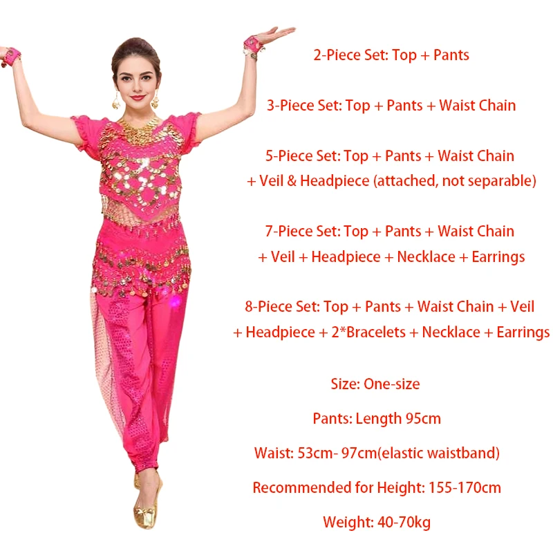 2025 جديد الكبار ملابس رقص البطن تأثيري أداء الرقص الهندي الزي مع تسليط الضوء على السراويل مجموعة ممارسة البدلة للنساء