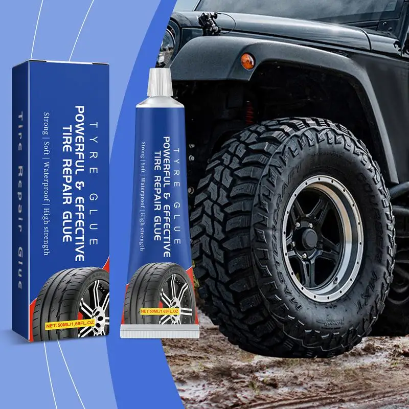 50ml Tire Repair Glue Strong Rubber Wear-resistant Adhesive Tire Sealing Bonding Glue Car Tire Repair Sealant