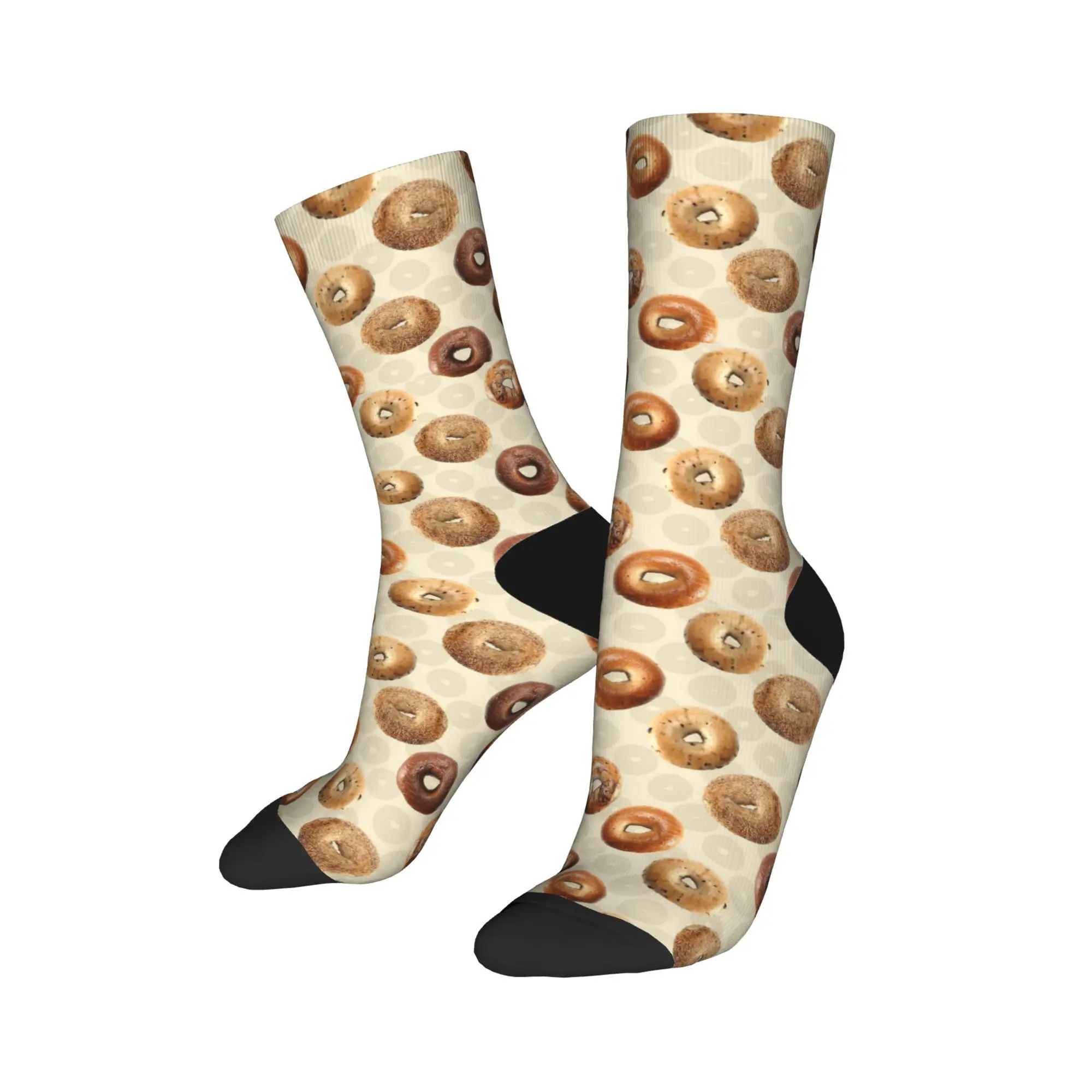 Kaos Kaki Roti Bagel Musim Semi Kaos Kaki Kasual Pasangan Kaos Kaki Lembut Bernapas Kaos Kaki Bermotif Kaos Kaki Olahraga Lari Anti Selip