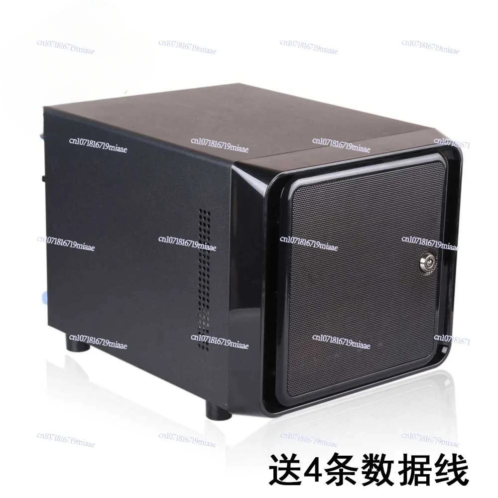 NAS4 disk hot-swappable chassis small chassis Hei Xunhui home SME network hard disk storage A type ITX