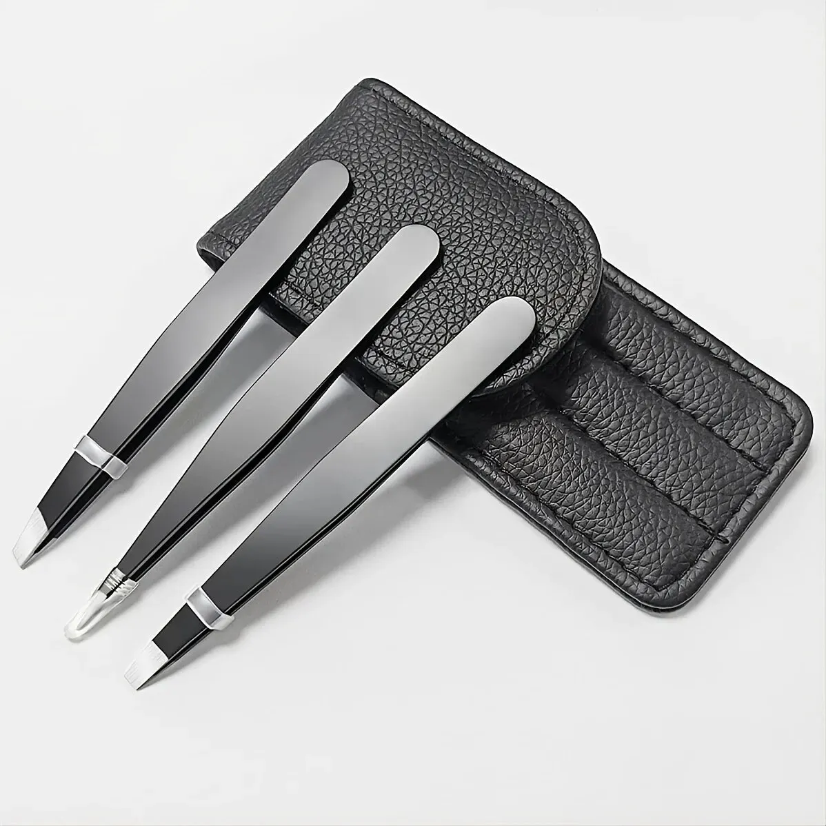 Pinzetten-Set, 3–4 Stück, Premium-Edelstahl-Augenbrauen-Pinzette mit scharfer Spitze für eingewachsene Körper- und Gesichtshaarentfernung – Detail 6