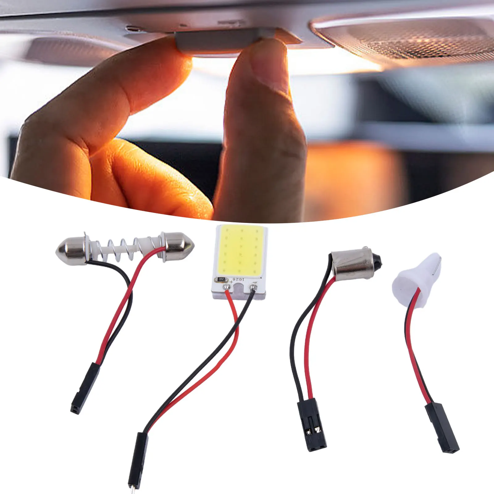 Enjoy a Bright and Clear View in Your Car's Interior with 6000K White COB LED Light Panel Easy to Install and Durable