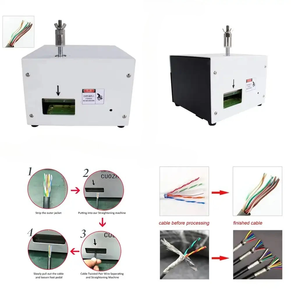 

Hot saleEW-1040 Automatic RJ45 Cable Twisted Pair Wire Separating and Straightening Machine