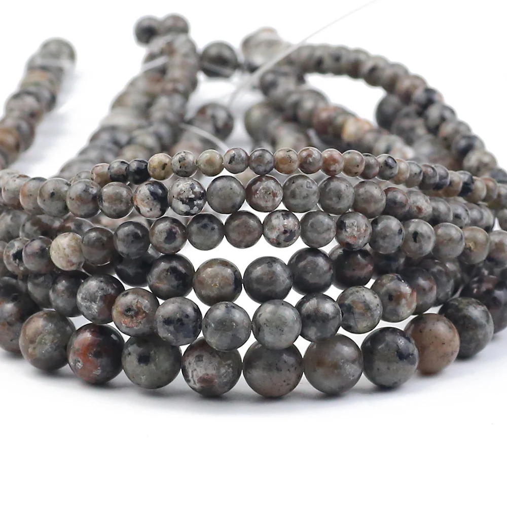 Natural Flaming Stone Beads 4 6 8 10mm Round Charm Loose Spacer Bead for Jewelry Making DIY Unique bracelet necklace accessories